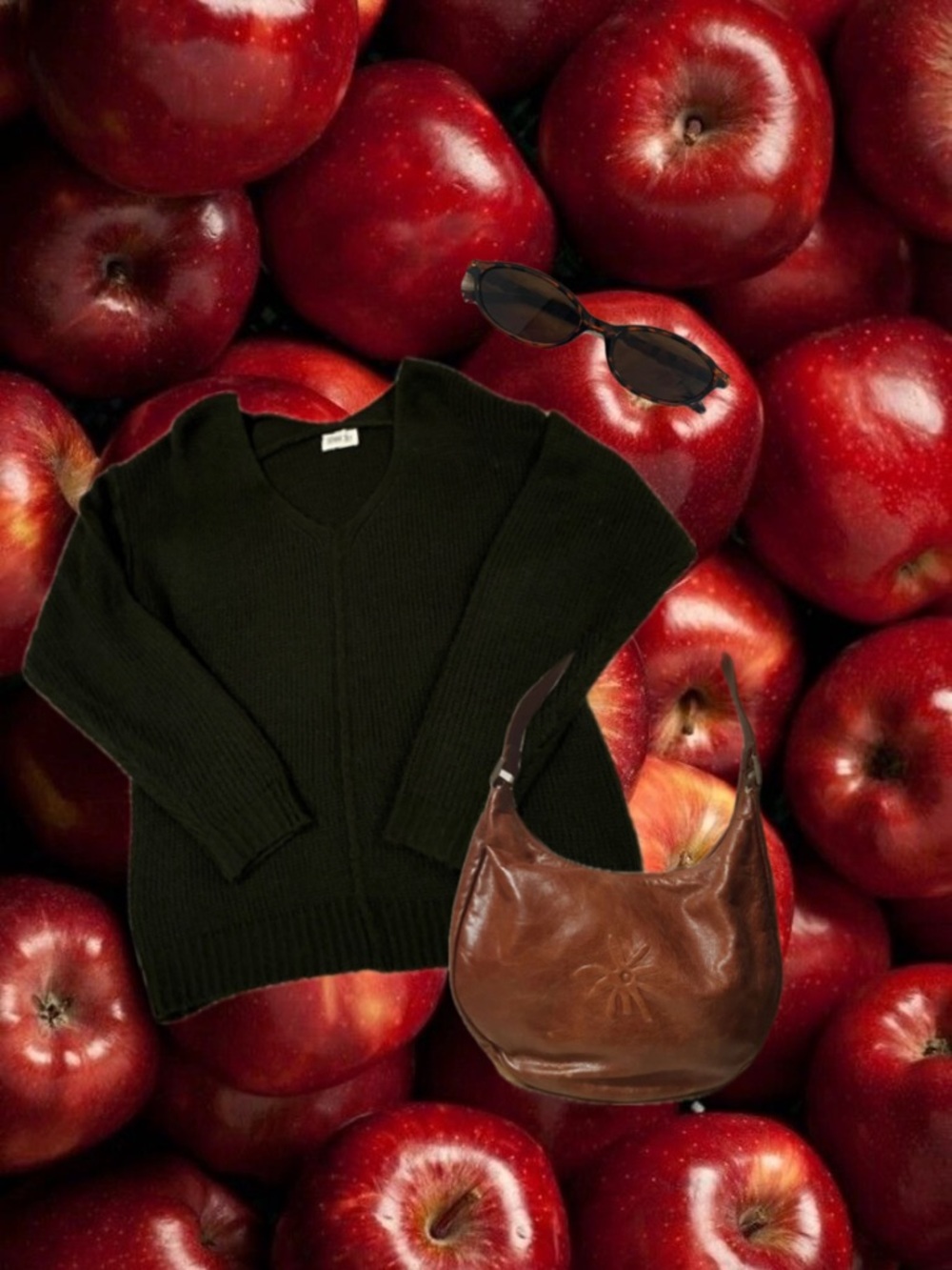 Sienna Sky Dark Olive V-Neck Knit Sweater